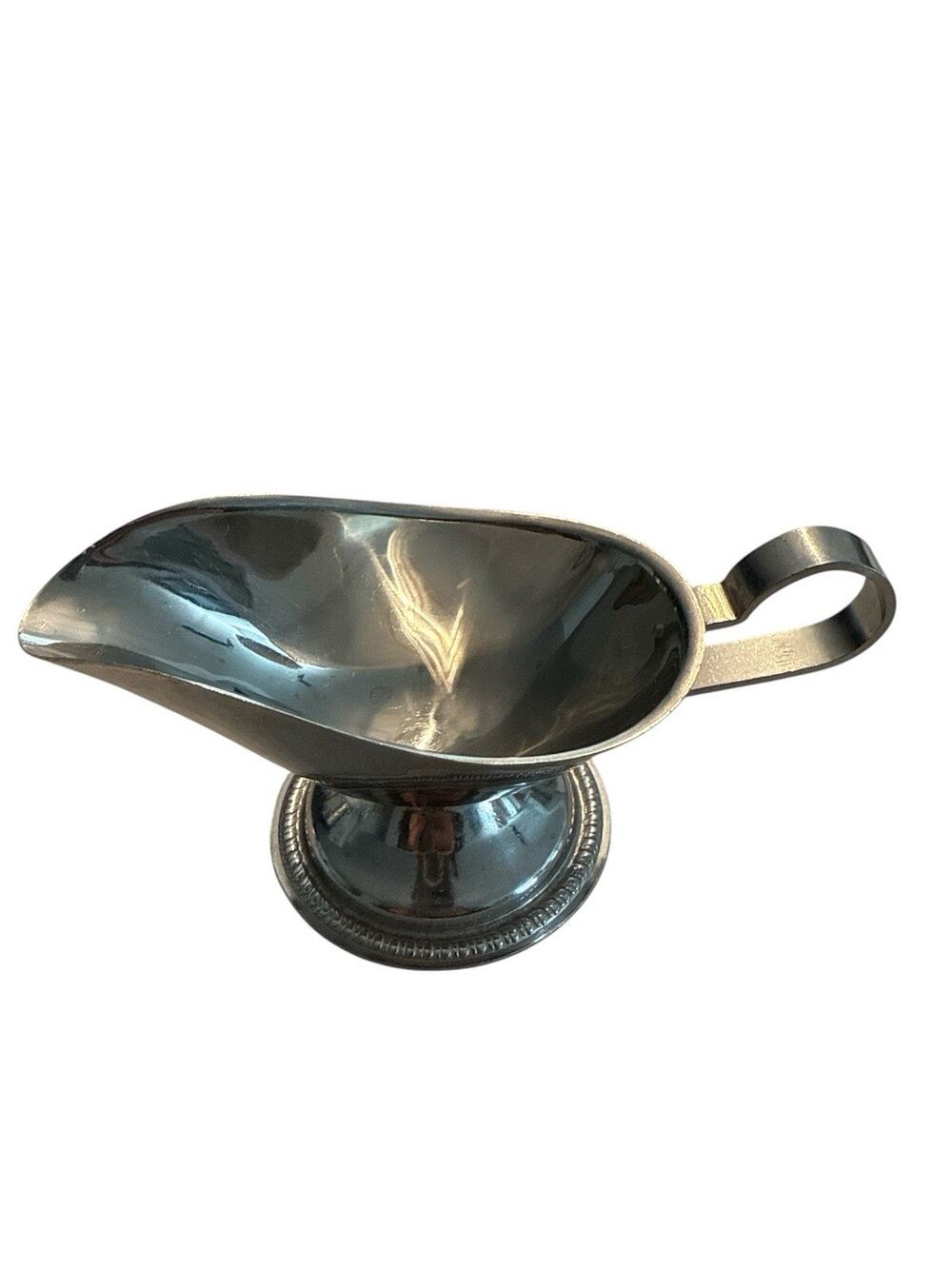 Bloomfield 3735 Stainless Steel Silver Oval Gravy Boat with Handle 4” X 2.5”